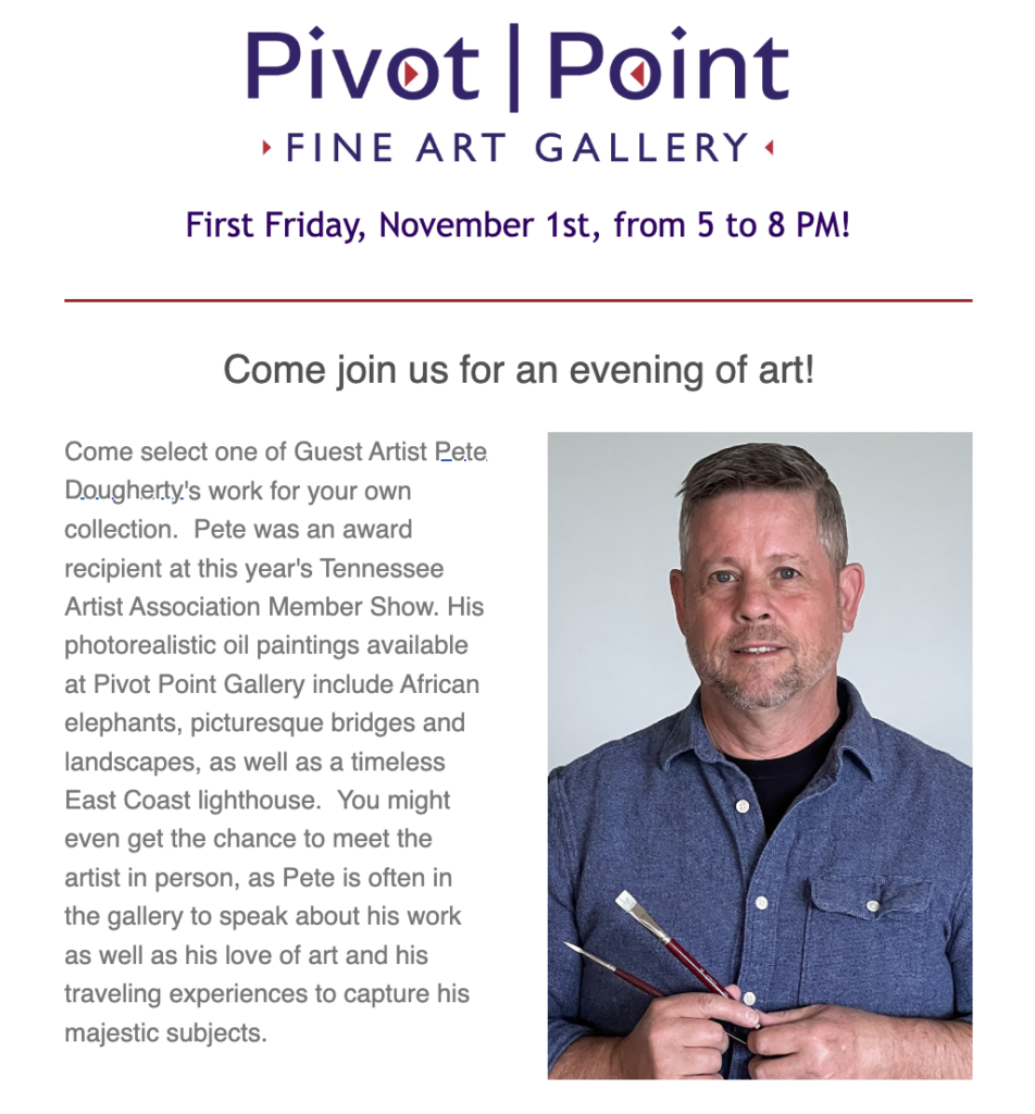 Pivot Point Gallery Newsletter